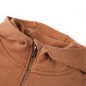 Kinder-Kapuzenpullover mit Halbem Reißverschluss Anthrazit Cognac 128 Kinder-Kapuzenpullover mit Halbem Reißverschluss Anthrazit Cognac 128