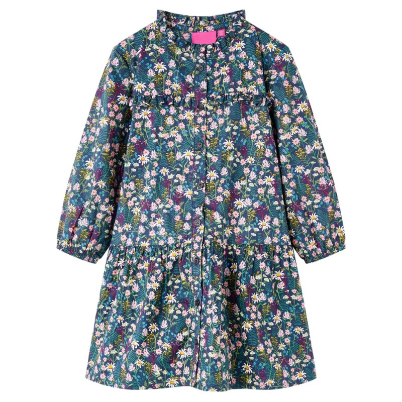 Kinderkleid mit Langen Ärmeln Dunkelblau 128 Kinderkleid mit Langen Ärmeln Dunkelblau 128