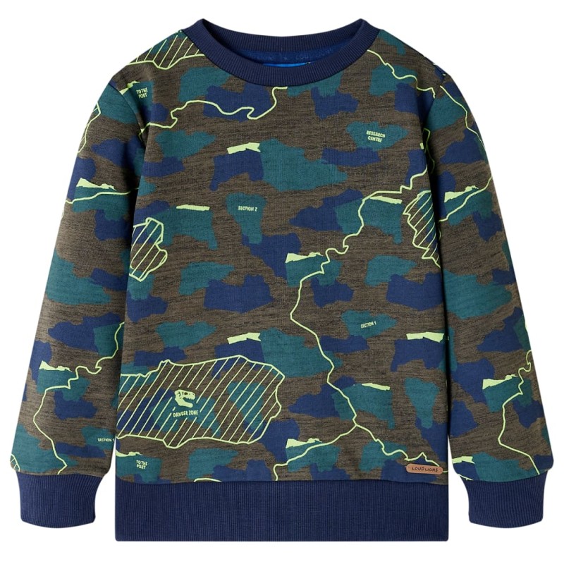 Kinder-Sweatshirt Dunkles Khaki Melange 140 Kinder-Sweatshirt Dunkles Khaki Melange 140