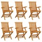 Klappbare Gartenstühle 6 Stk. Massivholz Teak Klappbare Gartenstühle 6 Stk. Massivholz Teak