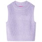 Kinder-Pulloverweste Gestrickt Helllila 140 Kinder-Pulloverweste Gestrickt Helllila 140