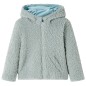 Kinder-Kapuzenjacke Teddy-Kunstpelz Minzgrün 104 Kinder-Kapuzenjacke Teddy-Kunstpelz Minzgrün 104