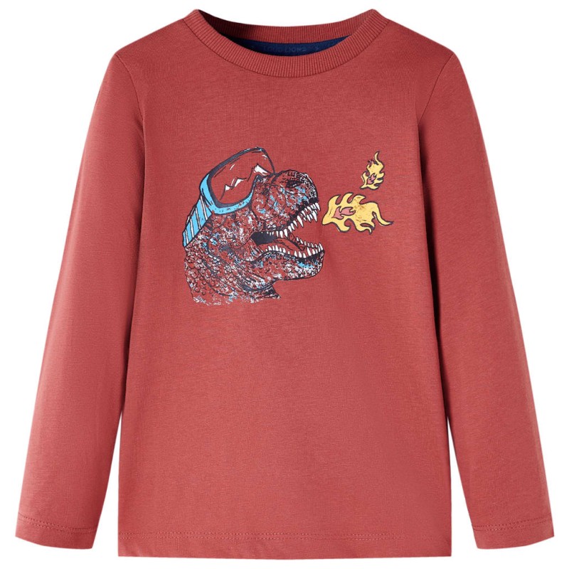 Kinder-Langarmshirt Dunkelrot 92 Kinder-Langarmshirt Dunkelrot 92