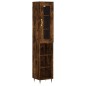 Highboard Räuchereiche 34,5x34x180 cm Holzwerkstoff Highboard Räuchereiche 34,5x34x180 cm Holzwerkstoff