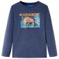 Kinder-Langarmshirt Dunkelblau Melange 116 Kinder-Langarmshirt Dunkelblau Melange 116