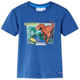 Kinder-T-Shirt Dunkelblau Melange 92