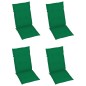 vidaXL Gartenstühle 4 Stk. mit Grünen Kissen Massivholz Teak vidaXL Gartenstühle 4 Stk. mit Grünen Kissen Massivholz Teak