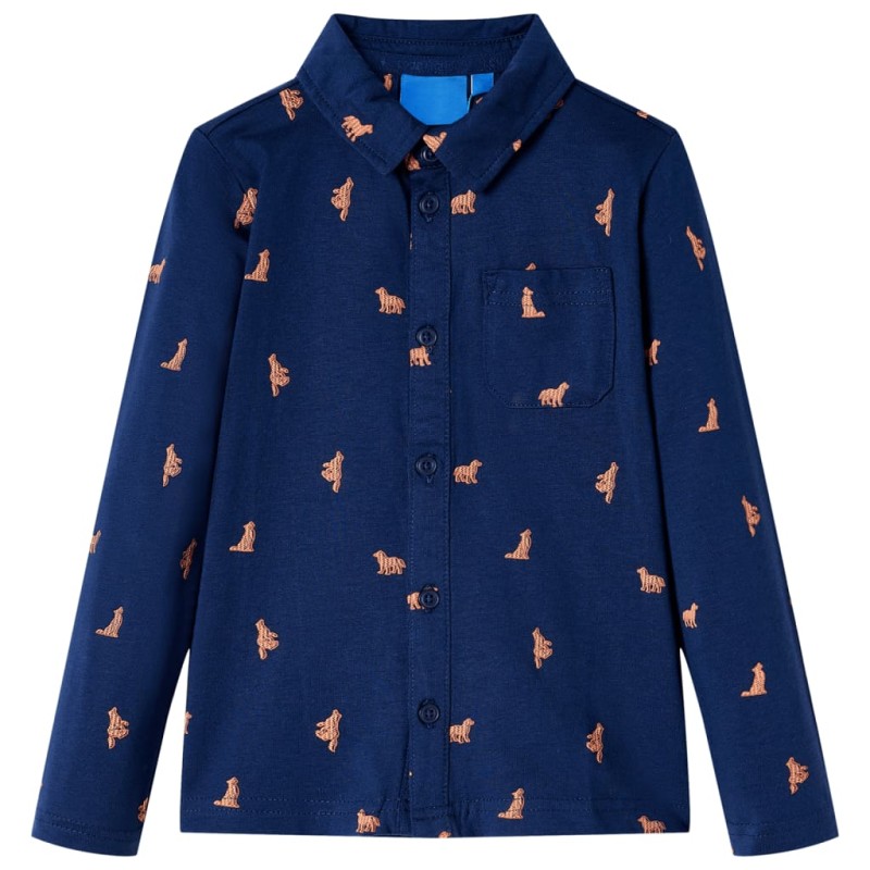 Kinderhemd Marineblau 116 Kinderhemd Marineblau 116