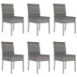 vidaXL 7-tlg. Garten-Essgruppe Poly Rattan Grau vidaXL 7-tlg. Garten-Essgruppe Poly Rattan Grau