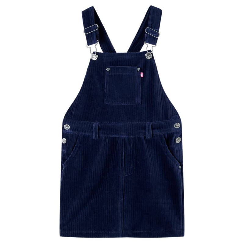 Kinder-Latzkleid Cord Marineblau 104 Kinder-Latzkleid Cord Marineblau 104