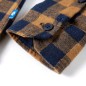 Kinderhemd Karomuster Cognac und Blau 128 Kinderhemd Karomuster Cognac und Blau 128