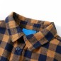 Kinderhemd Karomuster Cognac und Blau 104 Kinderhemd Karomuster Cognac und Blau 104