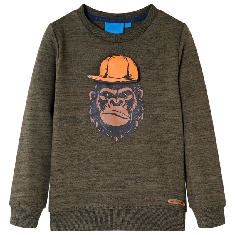 Kinder-Sweatshirt Dunkelkhaki Melange 140 Kinder-Sweatshirt Dunkelkhaki Melange 140