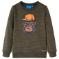 Kinder-Sweatshirt Dunkelkhaki Melange 140 Kinder-Sweatshirt Dunkelkhaki Melange 140
