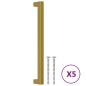 vidaXL Möbelgriffe 5 Stk. Golden 224 mm Edelstahl vidaXL Möbelgriffe 5 Stk. Golden 224 mm Edelstahl