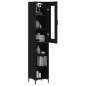 vidaXL Highboard Schwarz 34,5x34x180 cm Holzwerkstoff vidaXL Highboard Schwarz 34,5x34x180 cm Holzwerkstoff