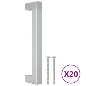 vidaXL Möbelgriffe 20 Stk. Silbern 128 mm Edelstahl