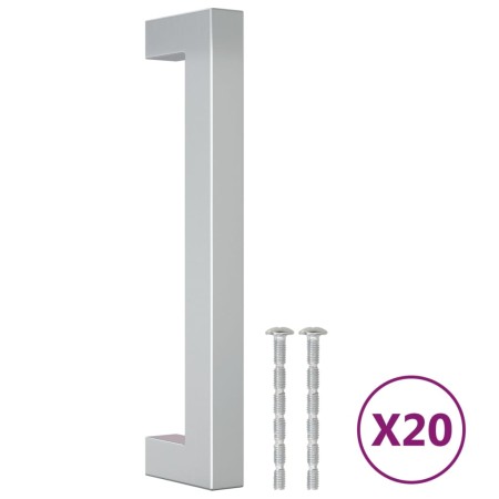 vidaXL Möbelgriffe 20 Stk. Silbern 128 mm Edelstahl