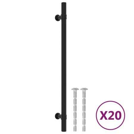 vidaXL Möbelgriffe 20 Stk. Schwarz 224 mm Edelstahl