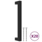 vidaXL Möbelgriffe 20 Stk. Schwarz 160 mm Edelstahl vidaXL Möbelgriffe 20 Stk. Schwarz 160 mm Edelstahl