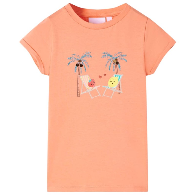 Kinder-T-Shirt Pfirsichfarbe 140 Kinder-T-Shirt Pfirsichfarbe 140