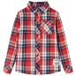 Kinderhemd Karomuster Rot und Marineblau 104 Kinderhemd Karomuster Rot und Marineblau 104