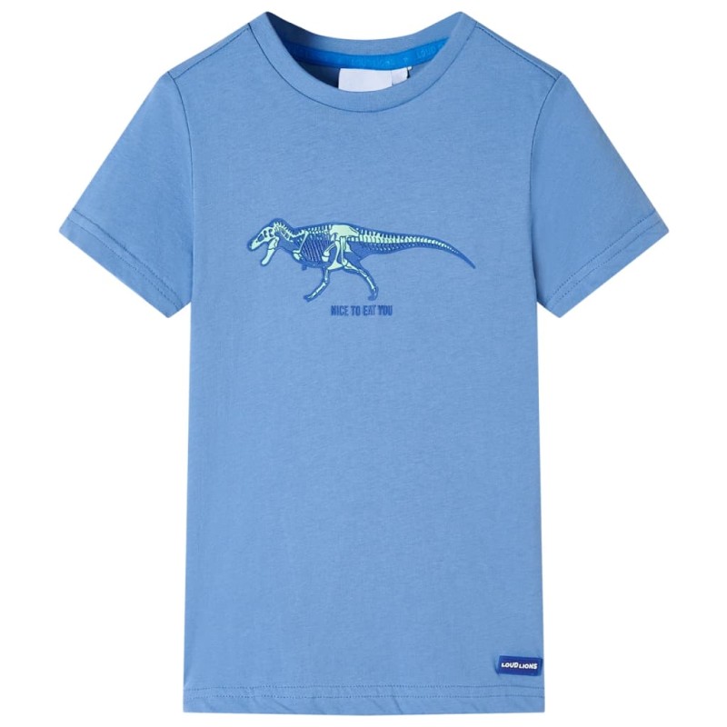 Kinder-T-Shirt Mittelblau 140 Kinder-T-Shirt Mittelblau 140