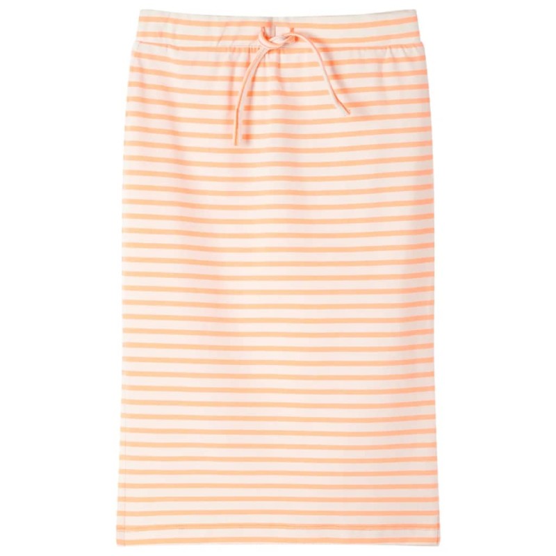 Kinderrock mit Streifen Gerade Neonorange 128 Kinderrock mit Streifen Gerade Neonorange 128