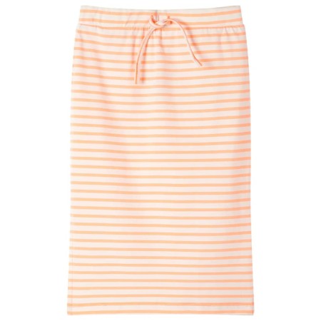 Kinderrock mit Streifen Gerade Neonorange 128