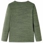 Kinder-Langarmshirt Khaki Melange 116 Kinder-Langarmshirt Khaki Melange 116