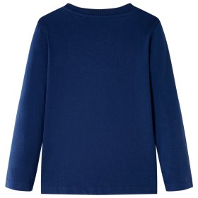 Kinder-Langarmshirt Marineblau 104