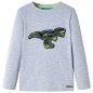 Kinder-Langarmshirt Grau Melange 104 Kinder-Langarmshirt Grau Melange 104