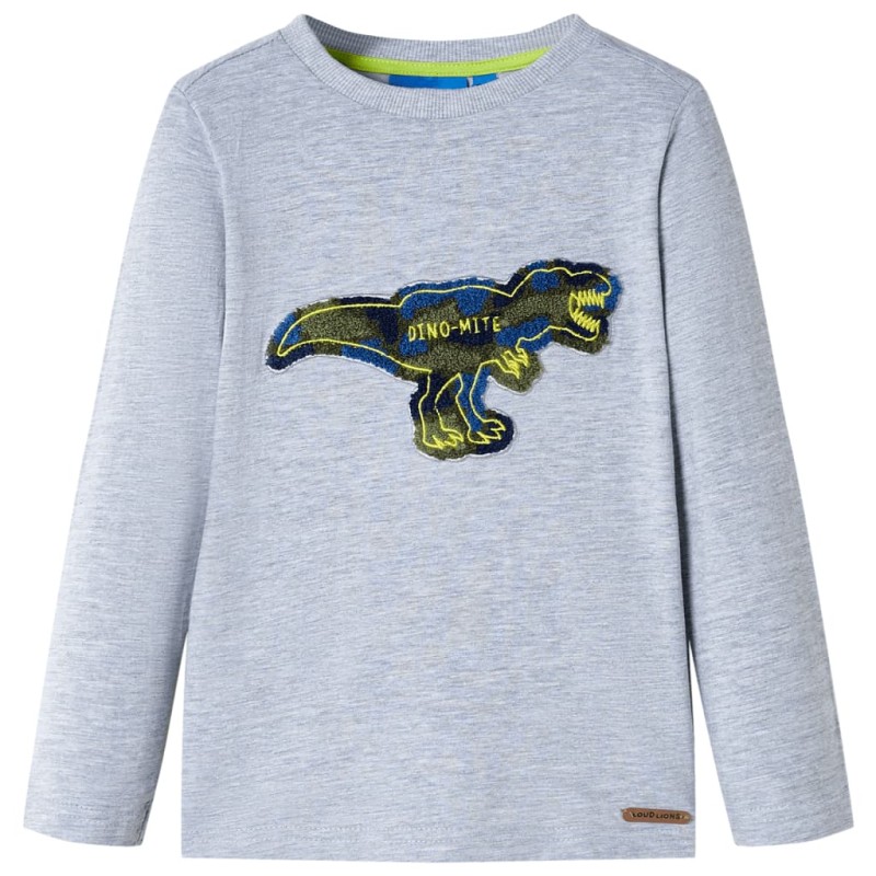 Kinder-Langarmshirt Grau Melange 128 Kinder-Langarmshirt Grau Melange 128