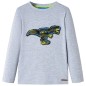 Kinder-Langarmshirt Grau Melange 128 Kinder-Langarmshirt Grau Melange 128