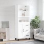 Highboard Weiß 69,5x34x180 cm Holzwerkstoff Highboard Weiß 69,5x34x180 cm Holzwerkstoff