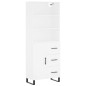 Highboard Weiß 69,5x34x180 cm Holzwerkstoff Highboard Weiß 69,5x34x180 cm Holzwerkstoff