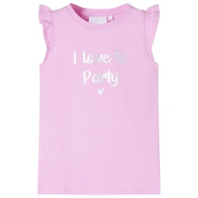 Kinder-T-Shirt mit Rüschenärmeln Lila 116