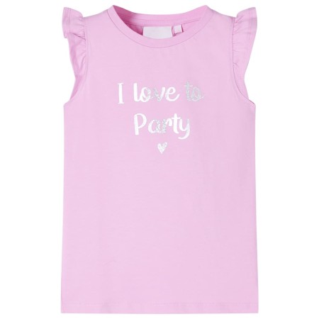 Kinder-T-Shirt mit Rüschenärmeln Lila 116