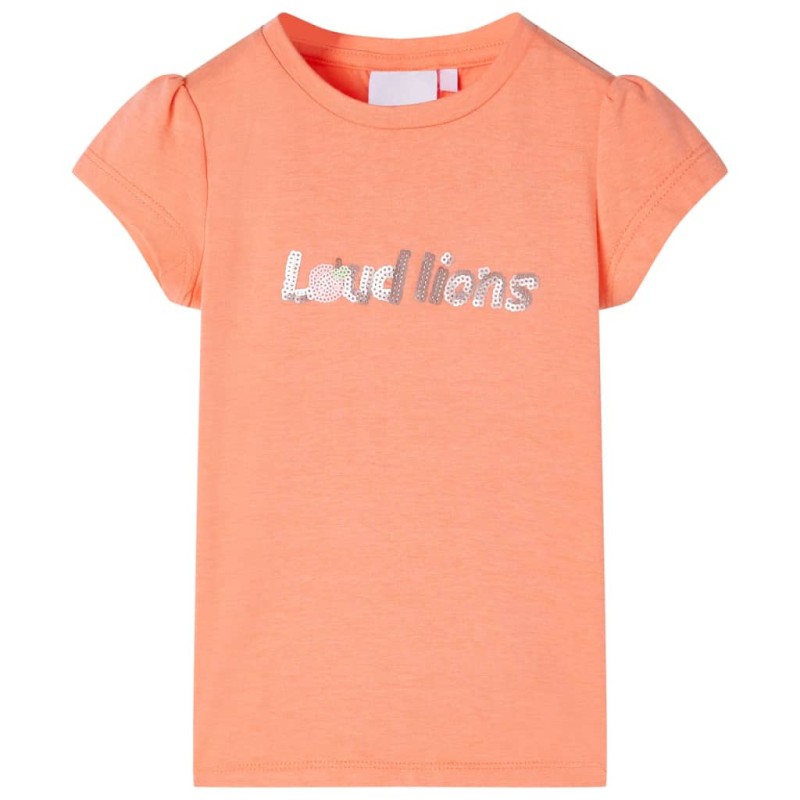 Kinder-T-Shirt mit Flügelärmeln Neonorange 92 Kinder-T-Shirt mit Flügelärmeln Neonorange 92