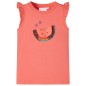 Kinder-T-Shirt mit Rüschenärmeln Korallenrosa 140 Kinder-T-Shirt mit Rüschenärmeln Korallenrosa 140