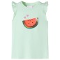 Kinder-T-Shirt mit Rüschenärmeln Zartgrün 104 Kinder-T-Shirt mit Rüschenärmeln Zartgrün 104