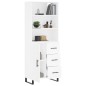 Highboard Weiß 69,5x34x180 cm Holzwerkstoff Highboard Weiß 69,5x34x180 cm Holzwerkstoff