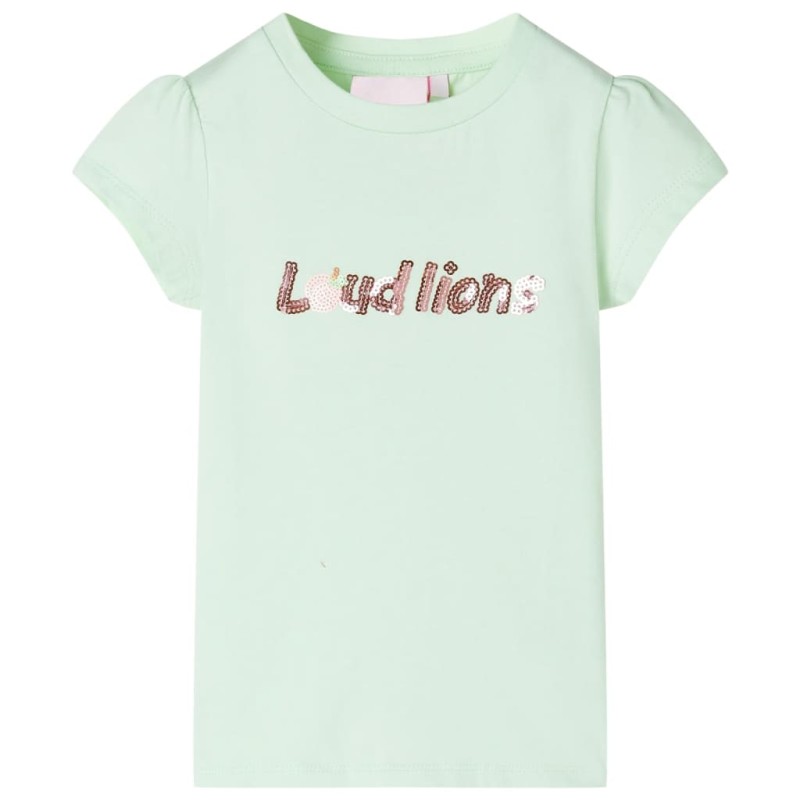Kinder-T-Shirt mit Flügelärmeln Zartgrün 104 Kinder-T-Shirt mit Flügelärmeln Zartgrün 104
