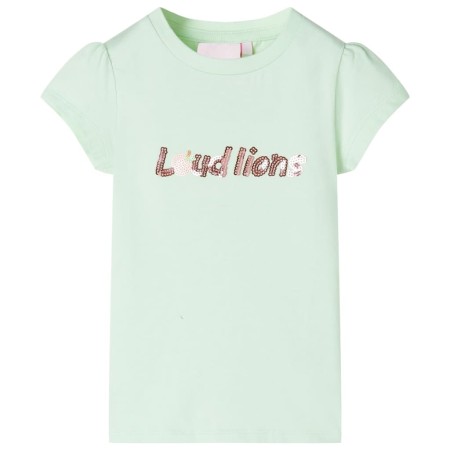 Kinder-T-Shirt mit Flügelärmeln Zartgrün 104