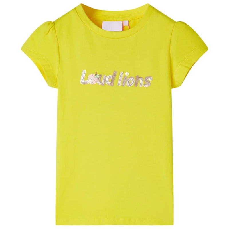 Kinder-T-Shirt mit Flügelärmeln Knallgelb 92 Kinder-T-Shirt mit Flügelärmeln Knallgelb 92