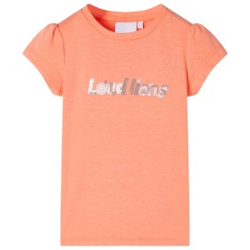 Kinder-T-Shirt mit Flügelärmeln Neonorange 116
