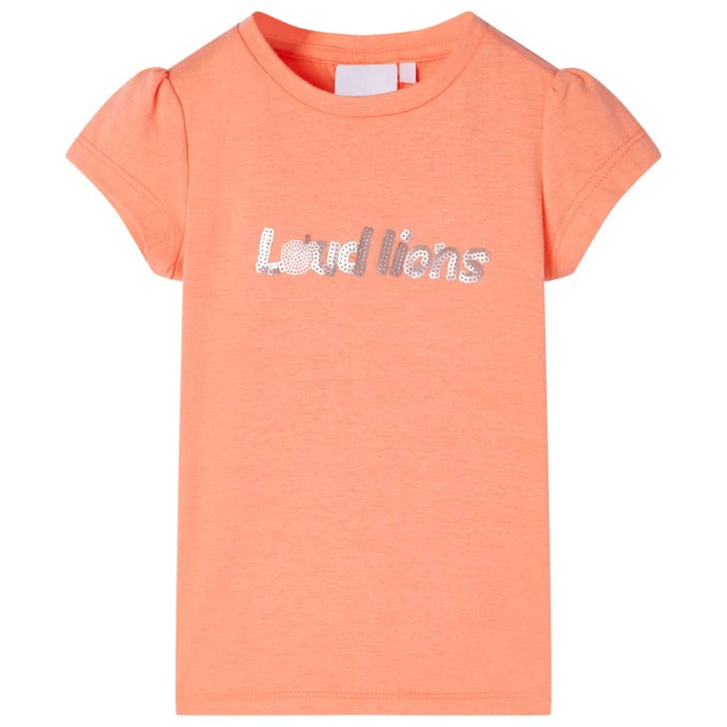 Kinder-T-Shirt mit Flügelärmeln Neonorange 116 Kinder-T-Shirt mit Flügelärmeln Neonorange 116
