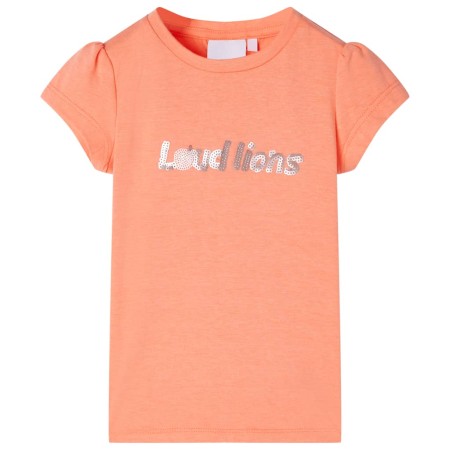 Kinder-T-Shirt mit Flügelärmeln Neonorange 116
