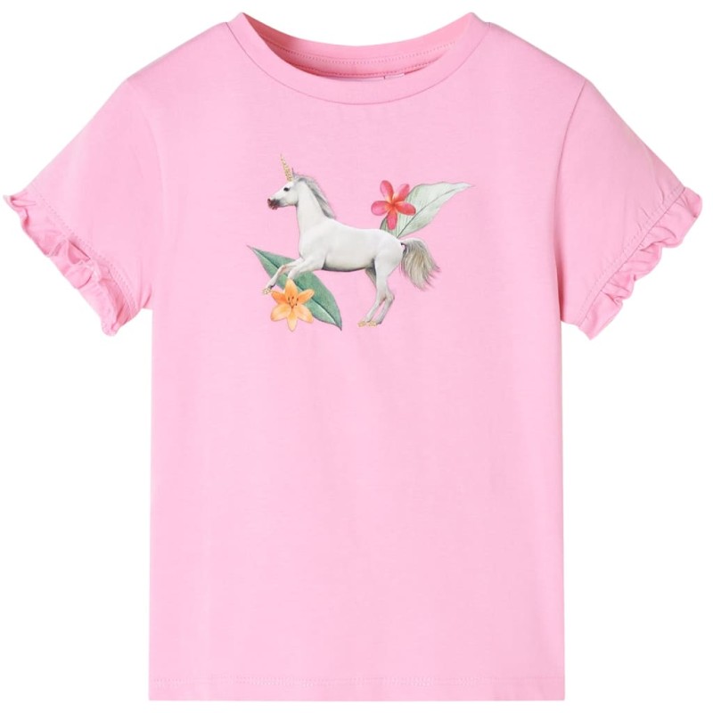 Kinder-Kurzarmshirt Hellrosa 128 Kinder-Kurzarmshirt Hellrosa 128