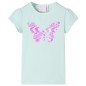 Kinder-T-Shirt mit Flügelärmeln Helles Minzgrün 116 Kinder-T-Shirt mit Flügelärmeln Helles Minzgrün 116